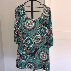 Pastel Print Mid Length Dress (medium)